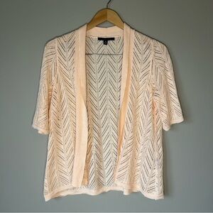Cyrus Light Peach Knit Open Cardigan